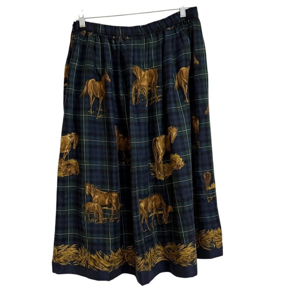 Susan Bristol Petite Skirt SZ 14 Horses Countryside KY Bluegrass - Picture 2 of 9